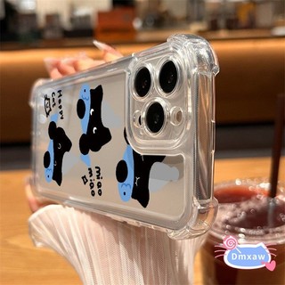 Ốp Điện Thoại Cá Mèo Đen Dễ Thương Cho iQOO 13 12 11 11S 10 9 8 7 5 3 Neo 10 9 9s 8 7 5 Pro SE 3 5G 4G Vỏ Trong Suốt Phim Hoạt Hình Bốn Cánh Mềm Chống Rơi Ốp Lưng