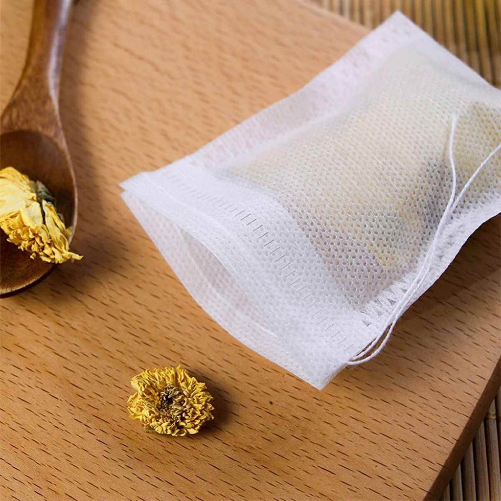 Combo 100 túi lọc trà, thảo dược dây rút chất liệu không dệt- nhiều kích thước - giá nhà máy