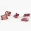 5A Rhodolite Màu Hình Chữ Nhật Cubic Zirconia 15 / 30 Chiếc 3x5mm ~ 8x10mm Rời CZ Đá Trang Sức DIY