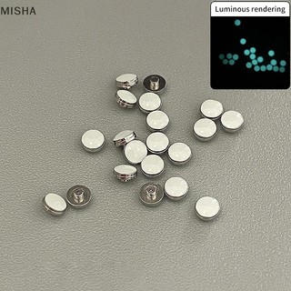 Misa Hạt Trắng Xanh Xanh Dạ Quang Pip Đồng Hồ Viền Lắp 12 O 'Clock Lume Ngọc Trai Chấm Mod Phụ Kiện Thay Thế Phụ Kiện Dự Phòng
