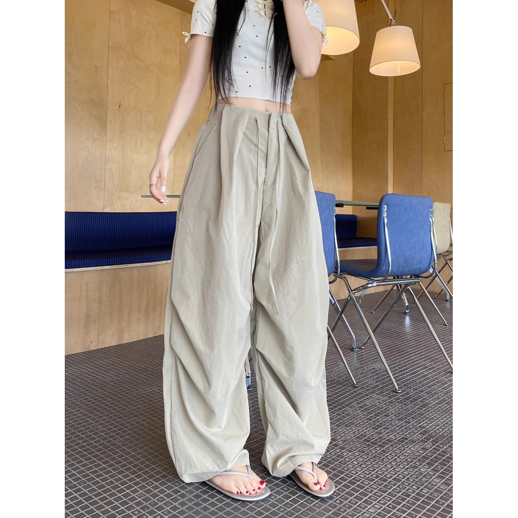 SUXI Quần bảo hộ lao động nữ kiểu ống loe cạp cao, phù hợp mùa thu mới 250917