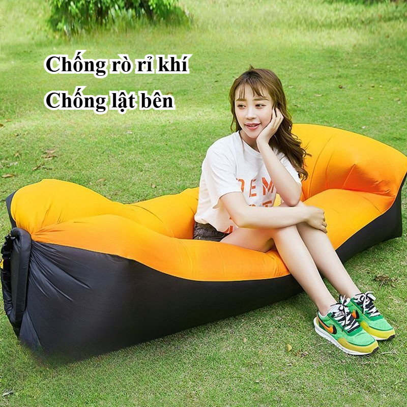 Inflatable ngoài trời lười biếng Sofa mềm mại thoải mái rất nhẹ có thể gập lại thiết kế gối đầu