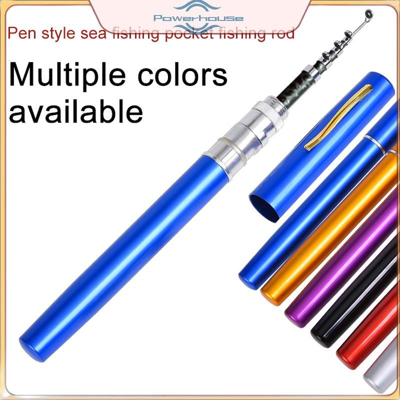 POWER Siêu Ngắn Thanh Bỏ Túi Thép Thanh Câu Cá Micro Nhỏ Cần Câu Cá 1m 1.4m 1.6 Trống Cuộn Đá Câu Cá.