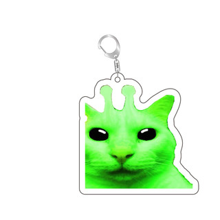 Zip Zap Alien Cat Funny Meme Keychain  Green Alien Cute Cats Key Ring Game Accessories  Bags Backpack