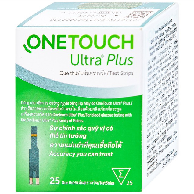 Que thử đường huyết máy One Touch Ultra Plus Flex hộp 25 que
