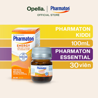 Bộ chai Siro Pharmaton Kiddi 100ml/lọ, giúp trẻ ăn ngon, phát triển toàn diện + Pharmaton Essential
