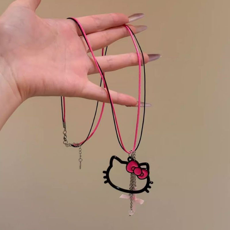 Mặt Dây Chuyền Hình Mèo Hoạt Hình Xương Dễ Thương - Phụ Kiện Thời Trang Vòng Cổ