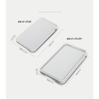 Khay Trà Kiểu Nhật Bản Có Rãnh Và Lỗ Thoát Nước Bằng Nhựa Dẻo Melamine