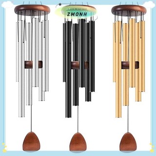ZMONH Classic 26 Inch Ống Nhôm Chuông Gió Có Thẻ Gỗ Trang Trại Sân Vườn Ban Công Hành Lang Trang Trí