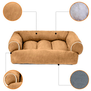Giường cho chó, Chuồng chó chỉnh hình cực lớn, Sofa cho chó nhung da hươu mềm, Giường cho thú cưng ngủ sâu chống thấm nước cho trẻ nhỏ, vừa và lớn