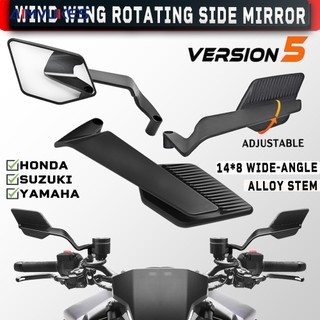 Gương Rizoma Cánh Én V2 Mặt Kính Trắng Siêu Cao Cấp Góc Nhìn Rộng Đủ Tiêu Chuẩn Kích Thước Chắc Chắn Bền Đẹp..