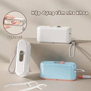 Hộp Đựng Tăm Chỉ Nha Khoa Mini Có Nút Nhấn Tự Động, Bỏ Túi Nhỏ Gọn Chống Nước Bụi Bẩn Sang Trọng Life Plus - HT04