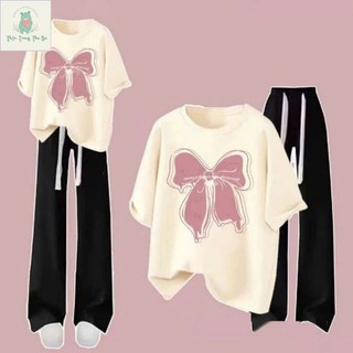 Tổng hợp các sét bộ quần ống rộng dây to + mix áo phông form rộng tay lỡ chất vải mềm mát-