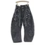 Quần Jeans chân rộng style Mỹ - châu Âu, wash mài cạnh