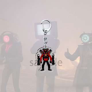 Cool Anime Skibidi Toilet Acrylic Keychain Keyring Figure Skibidi Dop Toy Pendant For Men Women Backpack Funny Jewelry