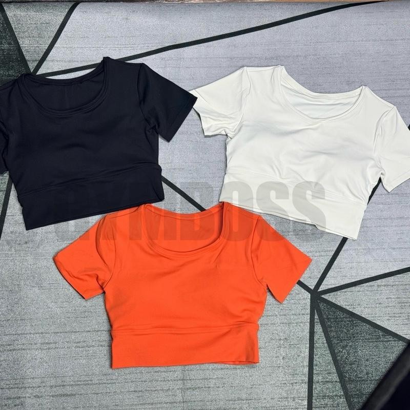 Áo Croptop Tập Gym,Yoga Cao Cấp,Chất Poly Mềm Mịn,Co Giãn,Tôn Form,Sẵn Mút Rời Thay Thế Tiện Lợi GB234