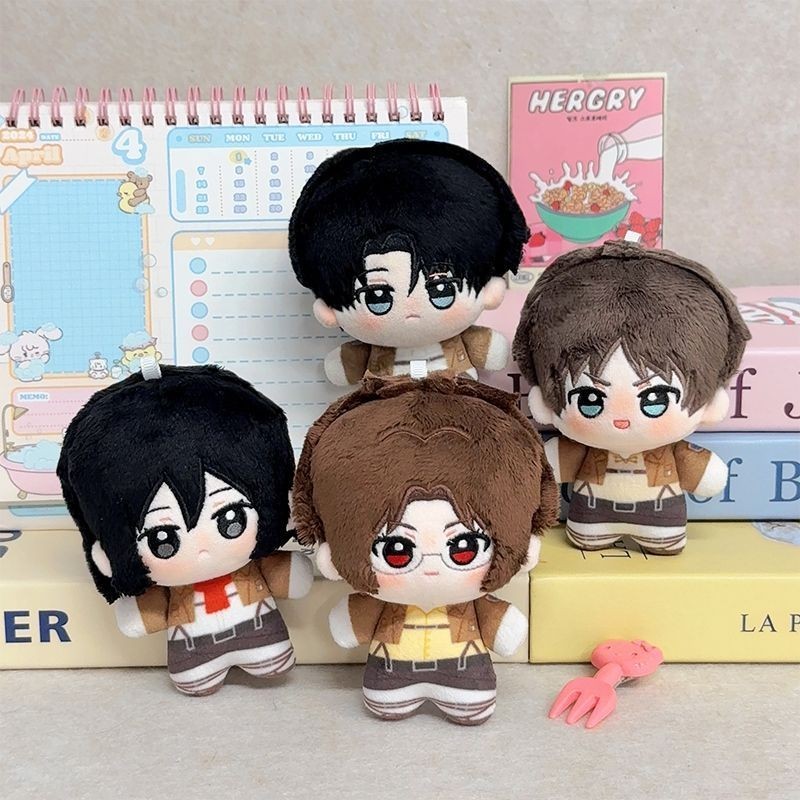 Tấn công Titan Hàng hóa Levi Cotton Búp bê Hanji Mikasa Allen Mặt dây chuyền búp bê Quà tặng sinh nhật