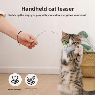 Mèo Silicone Cổ Tease Cat Stick Tay áo cổ tự làm giảm sự nhàm chán Dụng cụ tiện dụng