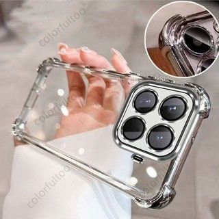 Ốp điện thoại TPU silicon mạ trong suốt cho Xiaomi 17T 15T Pro 15TPro 17TPro Mi15T 4G 5G Vỏ điện thoại túi khí bốn góc trong suốt Ốp lưng mềm chống sốc Camera bảo vệ mặt sau