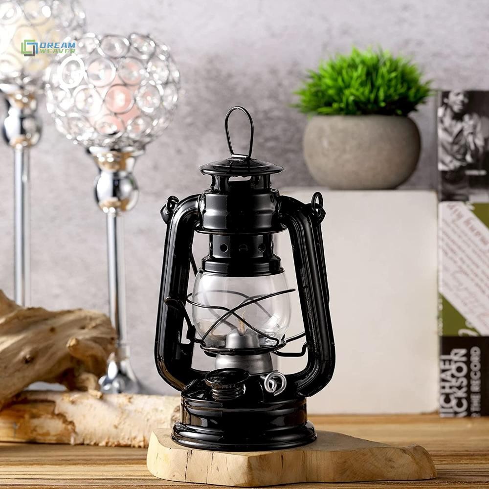 Đèn dầu đồng di động 19cm, đèn cắm trại cổ điển, đèn lồng đạo cụ ảnh