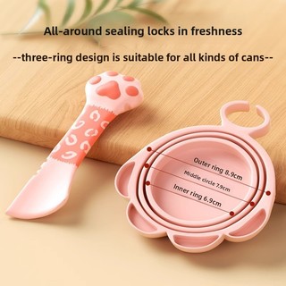Thú Cưng Dụng Cụ Mở Hộp Thức Ăn Cho Mèo Đóng Hộp Thìa Silicon Xẻng Mèo Thức Ăn Ướt