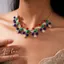 Kim Cương Hình Bầu Dục Bông Tai Bộ Vòng Cổ Retro Thời Trung Cổ Phong Cách Tòa Án Thanh Lịch Xương Đòn Dây Chuyền Ánh Sáng Sang Trọng Cao Cấp Vòng Cổ Nữ 2026-6-11