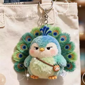 SRVN 1 Cái Mặt dây chuyền búp bê sang trọng màu xanh lá cây Maillard cho bé gái Quà tặng độc đáo cho trường học hoặc du lịch.