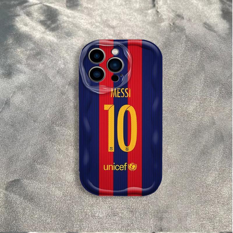 Ốp Silicon Hoạt Hình Cho iPhone 17 16 15 14 13 12 11 Pro Max Plus 17 AIR 3D Wave Vỏ Điện Thoại Mềm TPU NO.10 Bóng Đá World Cup Messi Ốp Lưng Chống Sốc