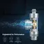 Bộ chuyển đổi nước cấp dữ liệu SRVN RO 1 / 2 inch đến 1 / 4 inch 3 / 8 inch có ngắt Van bi Tee Đầu nối bằng đồng bền cho máy lọc nước gia đình.