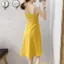 Quần Áo Nữ 2025 Phong Cách Mới Hợp Thời Trang Phong Cách Phương Tây Đầm Niche Pháp Nữ Mùa Hè Giữa Chiều Dài Một Vai Sling Đầm Nữ