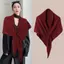 PNPIA- Khăn choàng nữ mùa đông quấn Cardigan Cape Wool Blend Khăn choàng tam giác được Thiêned với vai ấm áp dệt kim