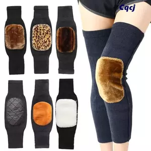 CQCJ Miếng Lót Đầu Gối Thể Thao, Cotton Đen Xám Nâu Nén Nẹp Đầu Gối, Co Giãn Ấm Áp Nén Ấm Đầu Gối Nam Nữ