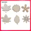 100x Tôn Trang Trí Gỗ Cắt Mặt Dây Chuyền Hình Hoa Lá DIY Trang Trí Tường 19mm Gỗ 19mm