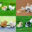HL 1 Nhựa Thủ Công Hình Thu Nhỏ Nhỏ Cho Cây Cảnh Microlandscape Cổ Tích Trang Trí Sân Vườn Dễ Thương Chó Nhỏ Chó Con Trang Trí Động Vật LMWU
