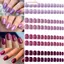 ITRUMPET 96 Móng Tay Giả, Núm Giả Màu Nguyên Chất Pháp, Làm Móng Tay Có Thể Tháo Rời Mờ Dài Vuông Và Ballerina Đầu Móng Tay Nữ