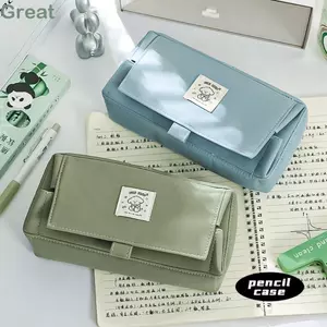 Văn phòng phẩm TUYỆT VỜI, Túi đựng bút chì vải dễ thương, Đồ dùng học tập đa chức năng dành cho học sinh Túi lưu trữ di động