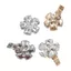 FANSIN 1 Cặp Đồ Trang Trí Gót Cao, Giày Charm Buckle Kim Loại Có Thể Tháo Rời Phụ Kiện Khóa Giày Nữ, Thủy Tinh Hình Mận Sáng Bóng Bơm Kim Cương Giả Phụ Kiện Giày Cao Gót