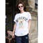 （Giao hàng 24h）Angela Áo Thun Oversize, In Lụa Hình Gấu Trắng Dễ Thương Cổ Tròn Chất Liệu Cotton Cao Cấp Chính Hãng B244