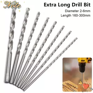 NOTE1 1 Dụng Cụ Khoan, Chiều Dài 160-300mm Đường Kính 2-6mm Mũi Khoan Cực Dài, Thép HSS Thẳng Shank Power Tool cho Gỗ Nhôm Nhựa
