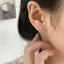 Thật Bạc Hồng Bông Tai Trái Tim Mini Zircon Nhỏ Tinh Tế Tinh Tế Tinh Tế Bông Tai Học Sinh Phù Hợp Với Thiết Kế Dễ Thương 6.16
