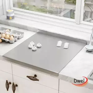 Thớt Thép Không Gỉ DWEL, Với Thớt Cắt Chống Trơn Trượt Môi, Hình Chữ Nhật Bền Chống Nấm Mốc Dễ Dàng Làm Sạch Tại Nhà Thớt Làm Bánh Ngọt