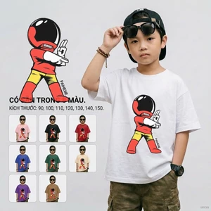 Áo cộc tay bé trai trẻ em Size 90-150 Mềm mại Dễ phối đồ