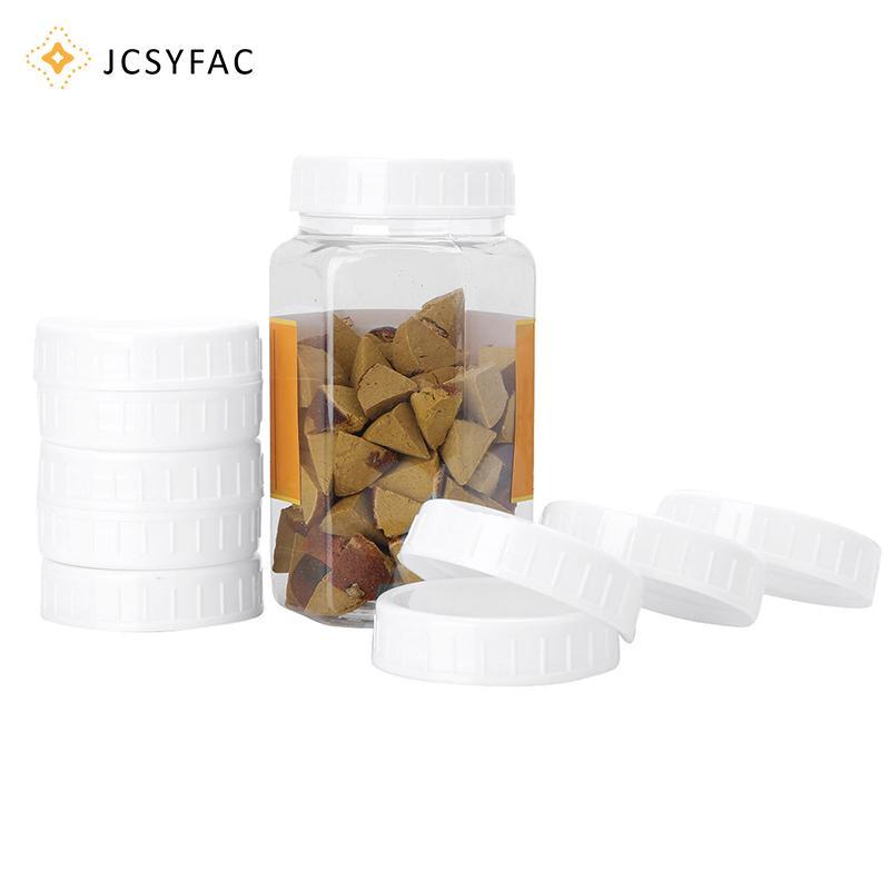 JCSYFAC 10pc Trắng Mason Đóng Hộp Bình Uống Nắp 70mm / 86mm Đường Kính Bên Trong Vỏ Nhựa Không Lót Nắp Gân Nắp Bảo Quản Thay Thế Mới