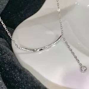 Vòng Cổ Tua Rua Nụ Cười Nữ Tinh Tế Ánh Sáng Sang Trọng Niche ins Tính Khí Mặt Dây Chuyền Cao Cấp Xương Đòn Dây Chuyền 26.3.22