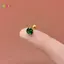 < Honeyba > 1 Đôi Bông Tai Tragus Xanh Tròn Nhỏ Lùm Xuyên Sụn Stud Xoắn Trang Sức Cz Barbell Khuyên Tai Đẹp