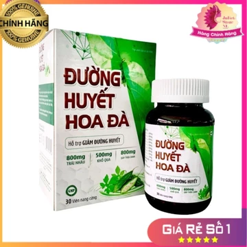 [HÀNG CHÍNH HÃNG] Viên Uống Đường Huyết Hoa Đà – Hỗ Trợ Ổn Định Đường Huyết, Cân Bằng Huyết Áp (Hộp 30 Viên)