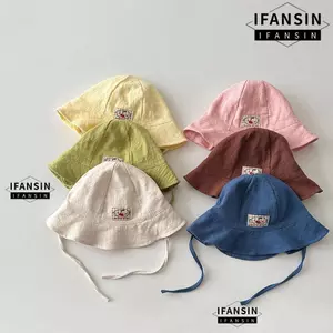 Mũ chống nắng trẻ em FANSIN, Mũ chống nắng trẻ em có vành rộng mềm mại, Tấm che nắng mỏng dễ thương Mũ xô màu trơn Sử dụng ngoài trời