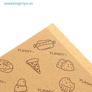 Unewtyu 50 Cái Hoạt Hình Dễ Thương Giấy Sáp Vuông Bánh Sandwich Burger Khoai Tây Chiên Bọc Túi Giấy Wd Giấy Nướng Thực Phẩm Túi Đựng VN