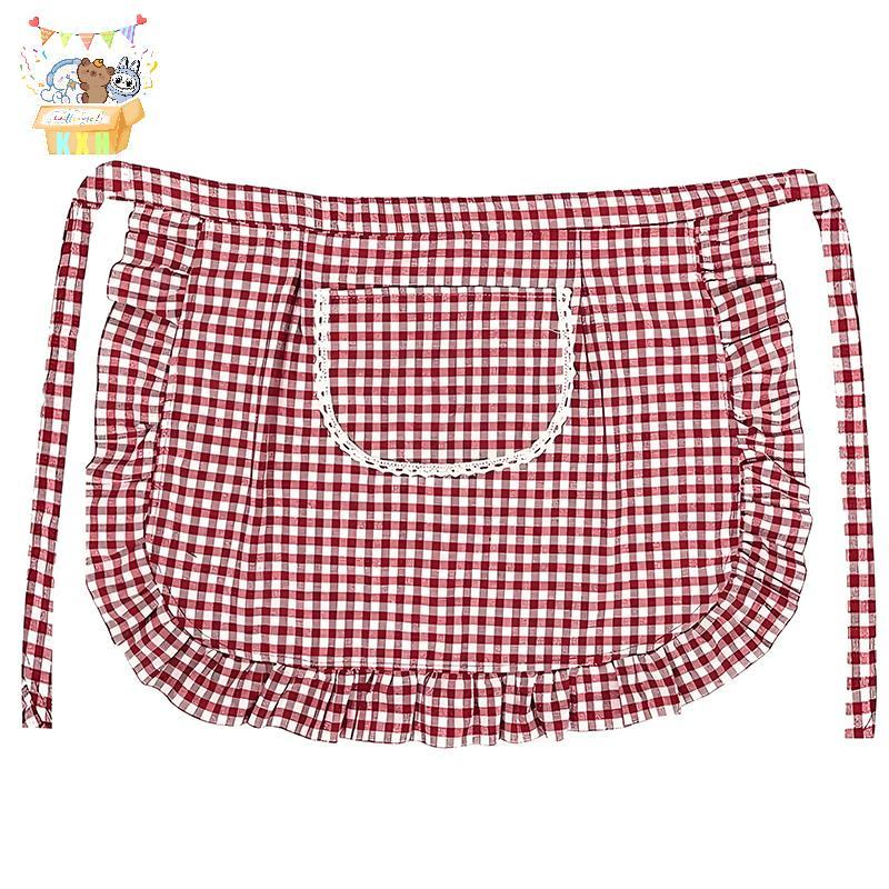 [KXH] Tạp Dề Vuông Che Nửa Eo Tạp Dề Chất Liệu Cotton Chống Vết Bẩn Thoáng Khí Nấu Ăn Tại Nhà Quần Áo Làm Việc Phụ Kiện Nhà Bếp ELWW