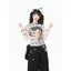 Milyfashion Gạc Hoạt Hình In Hình Áo Thun Ngắn Tay Mùa Hè Chấm Bi Nấm Edge y2k Slim-fit Slimmer Look Ngắn Top STG